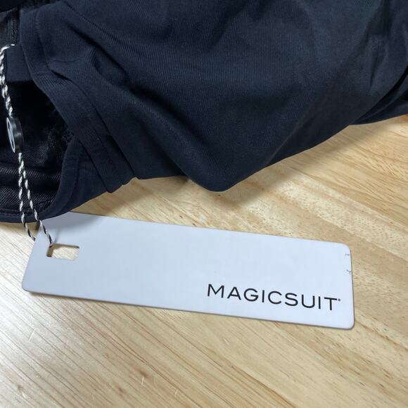 Magicsuit NWT Celine Black Swim Dress 6008007 Size 14 Wireless Bra Slimming - Picture 4 of 12